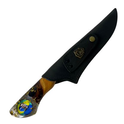 Faca Nikolas Ferreira 8" - Cabo Madeira e Resina - Acorda Brasil - Edição Especial