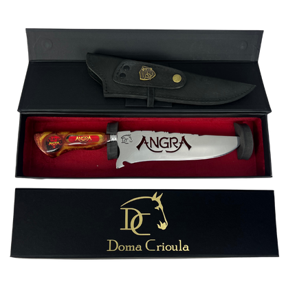 Faca Angra 8" - Cabo Resina Personalizado - Power Metal Brasileiro - Edição Especial