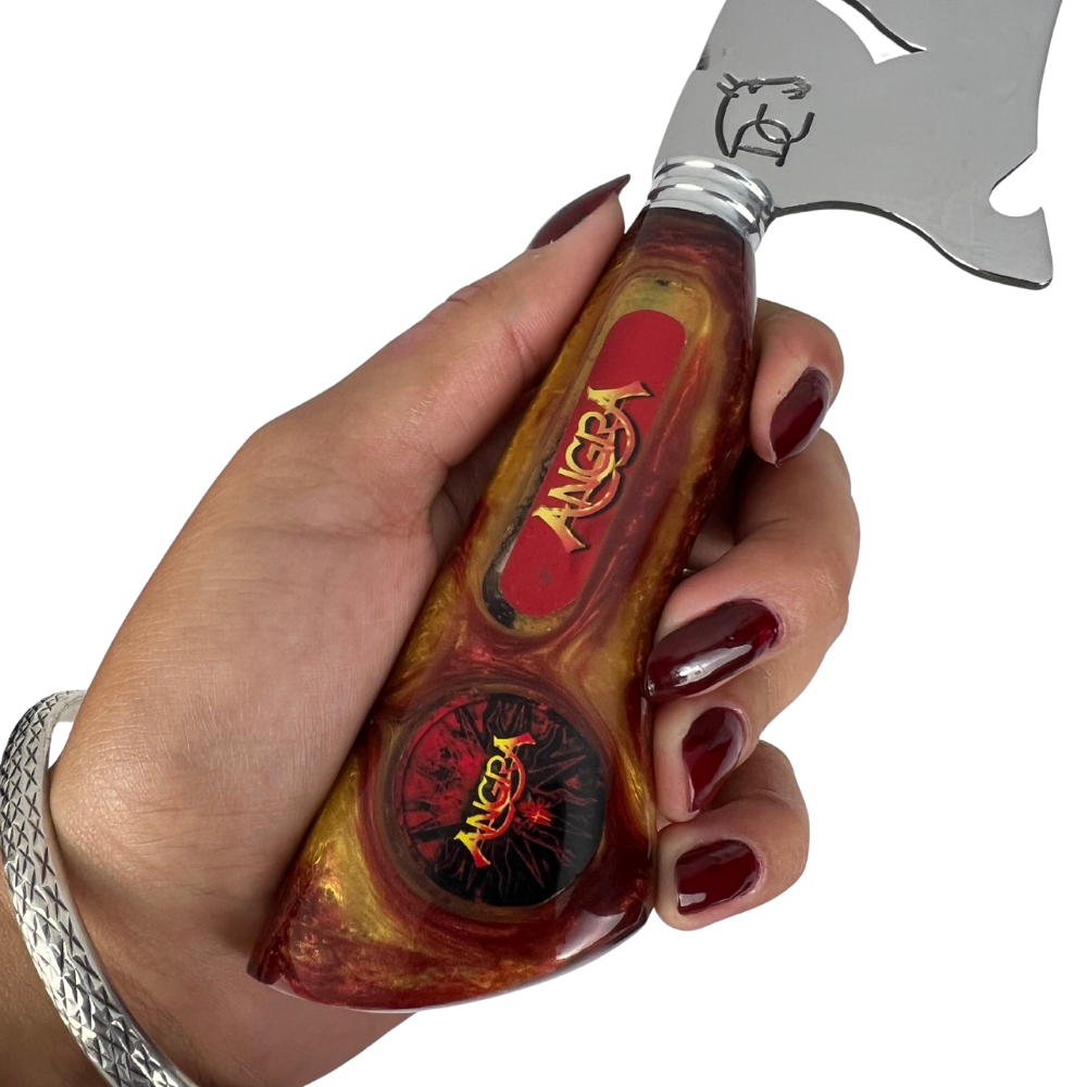 Faca Angra 8" - Cabo Resina Personalizado - Power Metal Brasileiro - Edição Especial