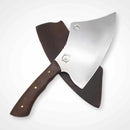 Cutelo Premium Artesanal 7" Aço Inox Polido - Cabo Madeira Nobre