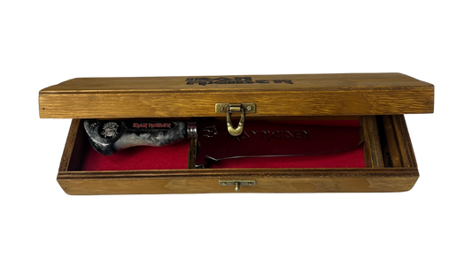 Caixinha de Madeira Personalizável para Facas - 37x10x6,5cm - Veludo Interno