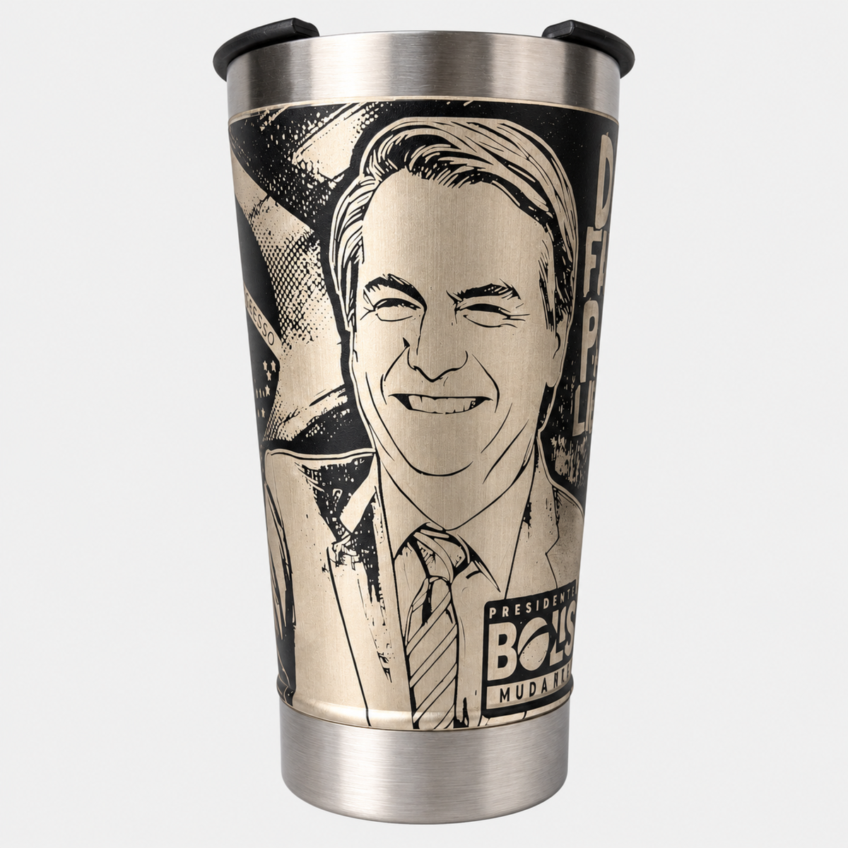 Copo Térmico 475ml Bolsonaro – frente com retrato