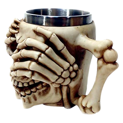 Copo Caveira com Alça de Osso