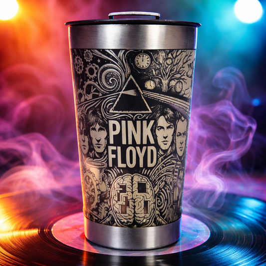 Copo Térmico Pink Floyd - Gravação a Laser 360° - 475ml
