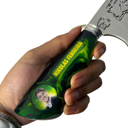 Faca Nikolas Ferreira 10" - Cabo Resina Personalizado - Acorda Brasil - Edição Especial