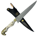 Faca Campeira Artesanal 9" - Cabo Osso Bovino e Latão com Águia