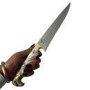 Faca Campeira Artesanal 9" - Cabo Osso Bovino e Latão com Águia