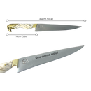 Faca Campeira Artesanal 9" - Cabo Osso Bovino e Latão com Águia