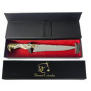 Faca Campeira Artesanal 9" - Cabo Osso Bovino e Latão com Águia