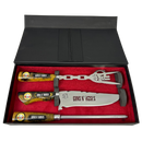 Kit Faca, Garfo e Chaira 8" Guns N' Roses - Cabo Resina Personalizado