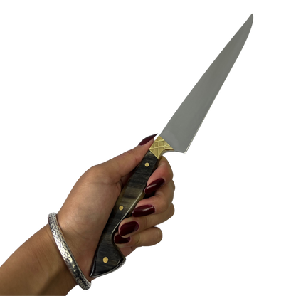 Faca Fileteira Aço Inox 420C 7 Polegadas - Cabo Full Tang -  Casco de Cavalo