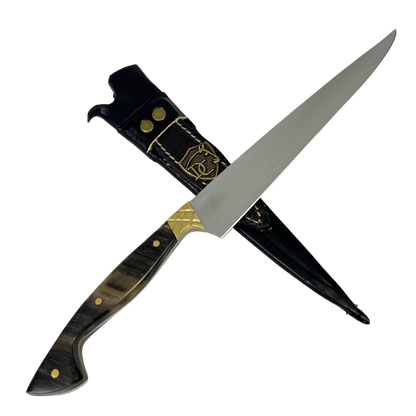 Faca Fileteira Aço Inox 420C 7 Polegadas - Cabo Full Tang -  Casco de Cavalo