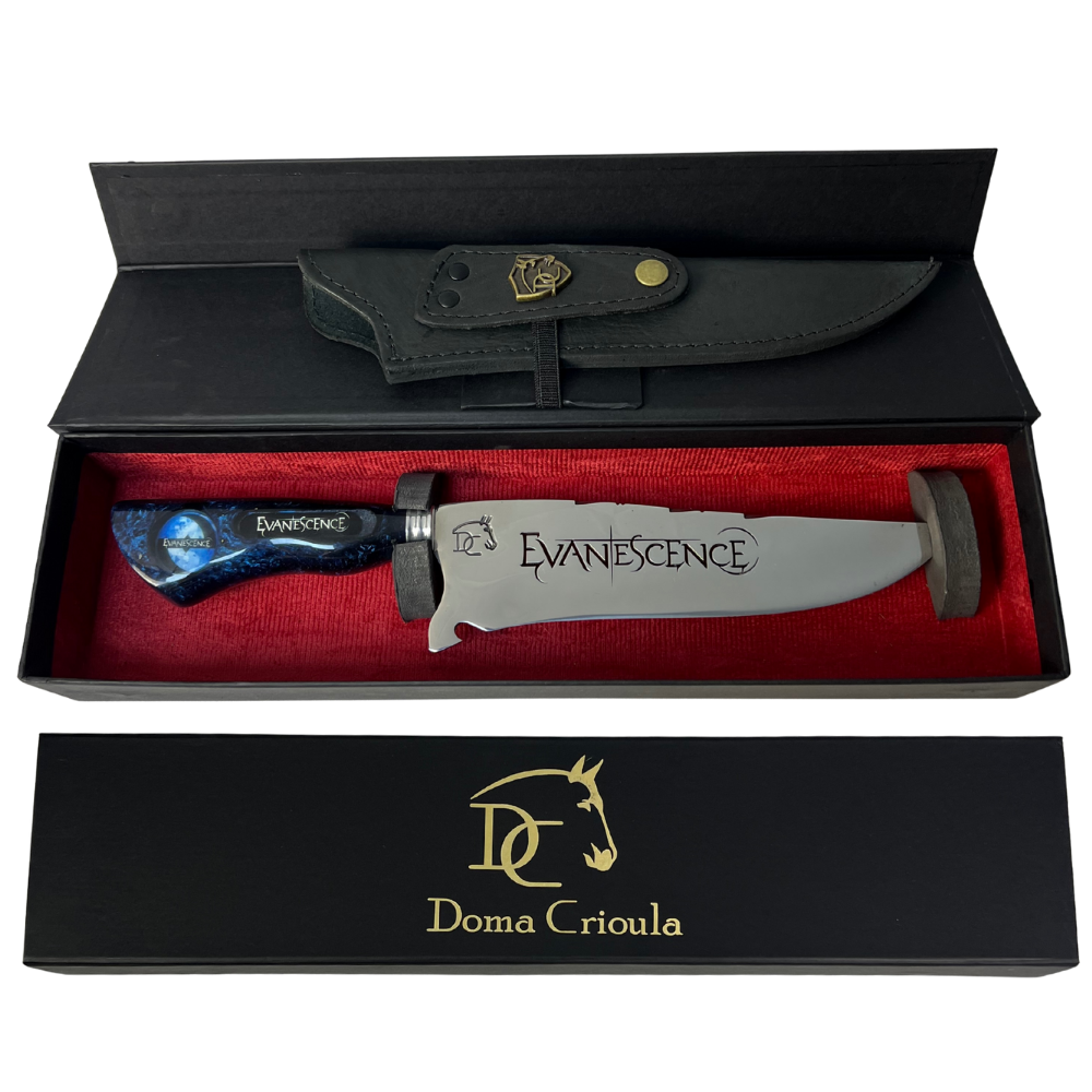Faca Evanescence 8" - Cabo Resina Personalizado - Rock Gótico - Edição Especial