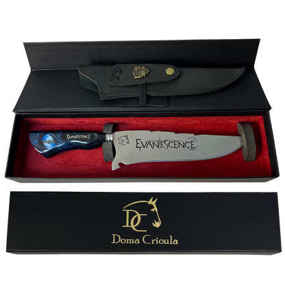 Faca Evanescence 8" - Cabo Resina Personalizado - Rock Gótico - Edição Especial