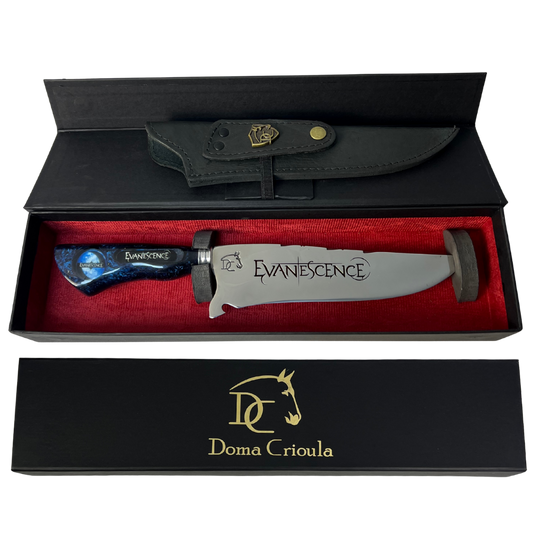 Faca Evanescence 8" - Cabo Resina Personalizado - Rock Gótico - Edição Especial