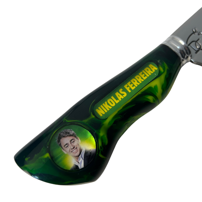 Faca Nikolas Ferreira 10" - Cabo Resina Personalizado - Acorda Brasil - Edição Especial