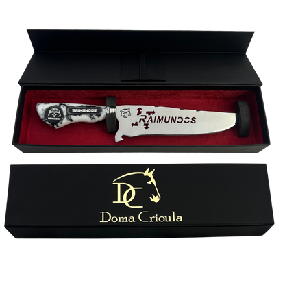 Faca Raimundos 8 Polegadas | Lâmina Vazada Forró Core | Cabo Resina