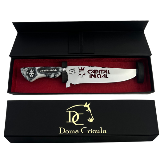 Faca Capital Inicial 8 Polegadas | Lâmina Vazada Rock BR | Cabo Resina