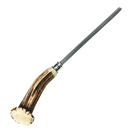 Chaira Profissional 8" (20cm) - Cabo Chifre de Cervo Legítimo - Haste Estriada - Afiador de Facas