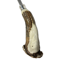 Chaira Profissional 8" (20cm) - Cabo Chifre de Cervo Legítimo - Haste Estriada - Afiador de Facas