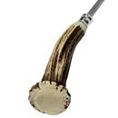 Chaira Profissional 8" (20cm) - Cabo Chifre de Cervo Legítimo - Haste Estriada - Afiador de Facas