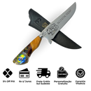 Faca Nikolas Ferreira 8" - Cabo Madeira e Resina - Acorda Brasil - Edição Especial