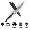 Faca Fileteira Aço Inox 420C 7 Polegadas - Cabo Full Tang Madeira Tucumã