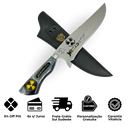 Faca Megadeth 8" - Cabo Resina Personalizado - Símbolo Radioativo - Thrash Metal