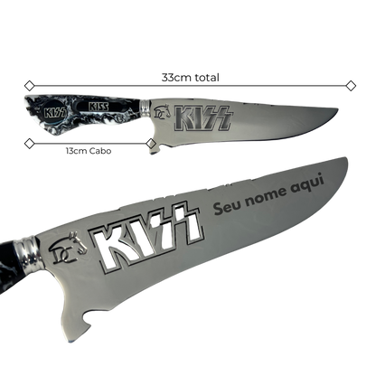 Kit KISS - Faca 8" + Copo Térmico - Gravação a Laser 360°