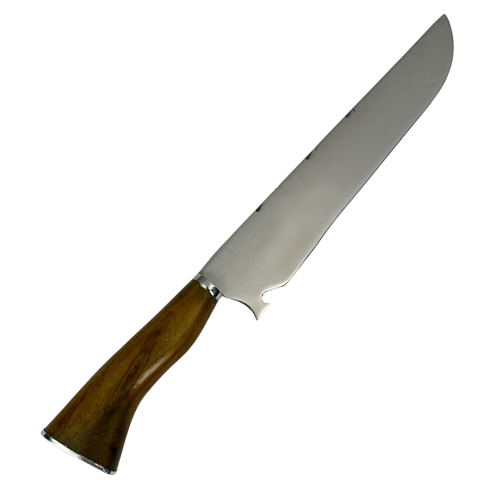 Faca Slim Lisa 10" - Cabo de Madeira - Personalização Laser Grátis