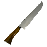 Faca de Churrasco Slim Lisa 10" - Cabo de Madeira - Personalização Laser Grátis | Doma Crioula Cutelaria Artesanal