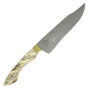 Faca Artesanal 8,5" - Cabo em Chifre de Cervo Natural - Guarda em Latão - Personalização Grátis