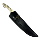 Faca Artesanal 8,5" - Cabo em Chifre de Cervo Natural - Guarda em Latão - Personalização Grátis