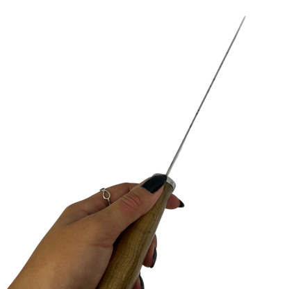 Faca Slim Lisa 10" - Cabo de Madeira - Personalização Laser Grátis