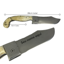 Canivete Artesanal Sorocabana 28cm total - Cabo Osso Natural - Lâmina Larga Premium