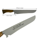Faca Slim Lisa 10" - Cabo de Madeira - Personalização Laser Grátis