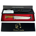 Faca de Churrasco Slim Lisa 10" - Cabo de Madeira - Personalização Laser Grátis