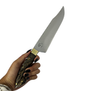 Faca Artesanal 8,5" Full Tang - Cabo Madeira Tucumã - Guarda em Latão