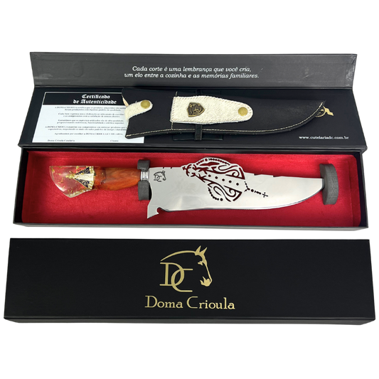 Picanheira Picanheira Aço Inox da Nossa Senhora 10" - Cabo Madeira Pinho e Resina