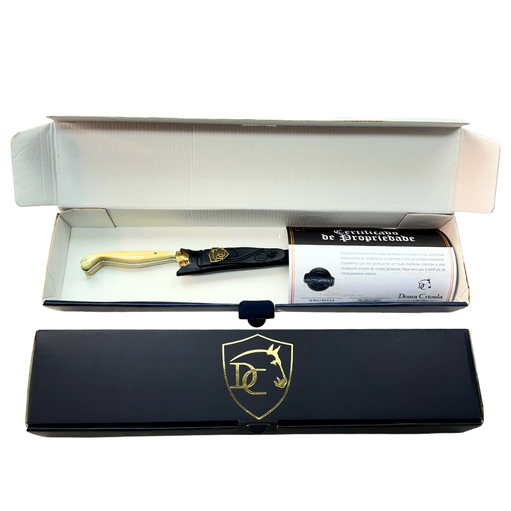 Faca Fileteira Aço Inox 420C 7 Polegadas - Cabo Full Tang Osso Bovino