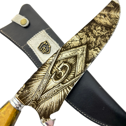 Kit Maçonaria - Faca 10" + Copo Térmico - Gravação a Laser 360°