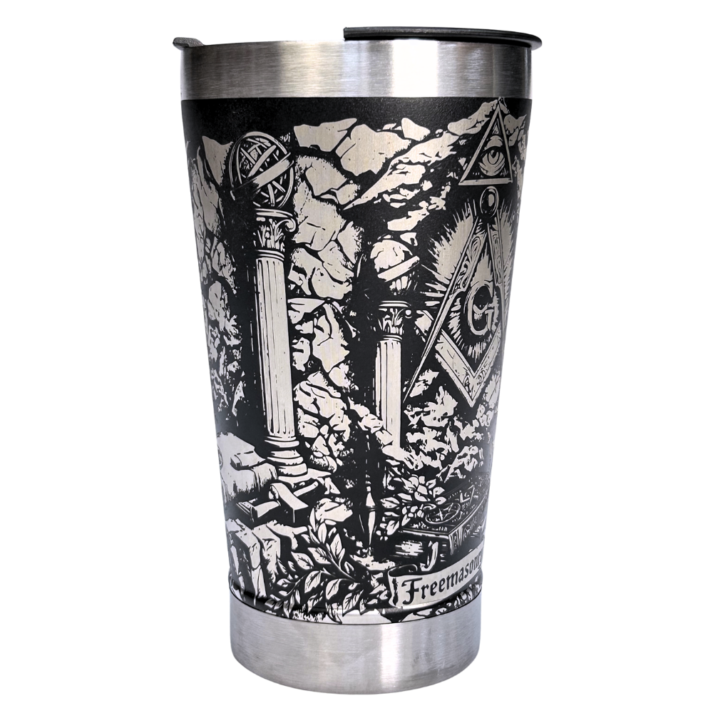 Kit Maçonaria - Faca 10" + Copo Térmico - Gravação a Laser 360°