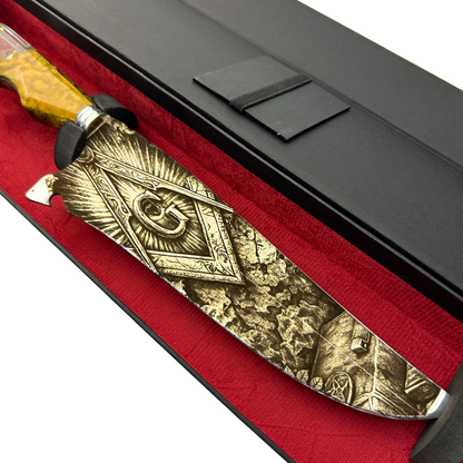 Kit Maçonaria - Faca 10" + Copo Térmico - Gravação a Laser 360°