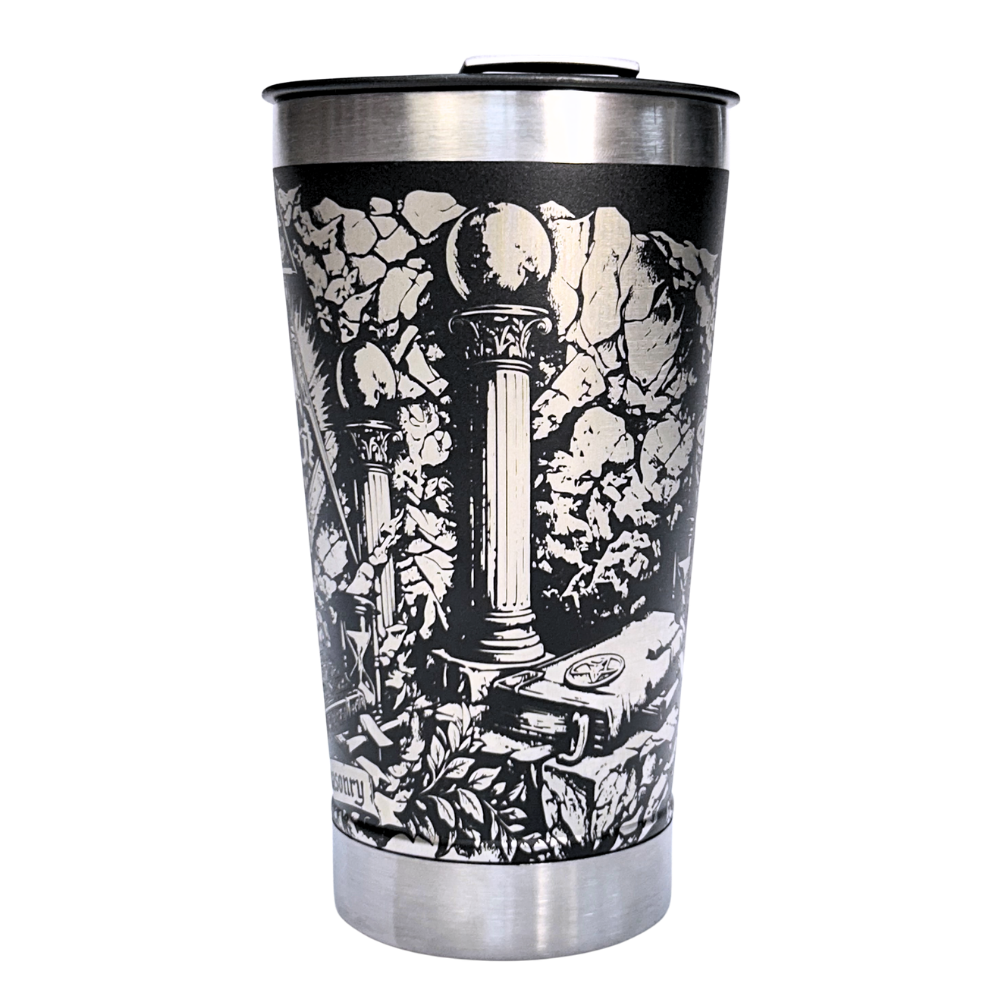 Kit Maçonaria - Faca 10" + Copo Térmico - Gravação a Laser 360°