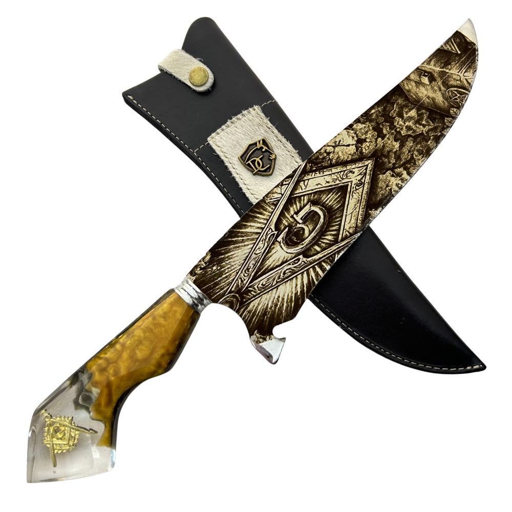 Kit Maçonaria - Faca 10" + Copo Térmico - Gravação a Laser 360°