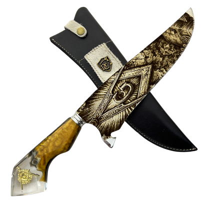 Kit Maçonaria - Faca 10" + Copo Térmico - Gravação a Laser 360°