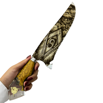 Kit Maçonaria - Faca 10" + Copo Térmico - Gravação a Laser 360°