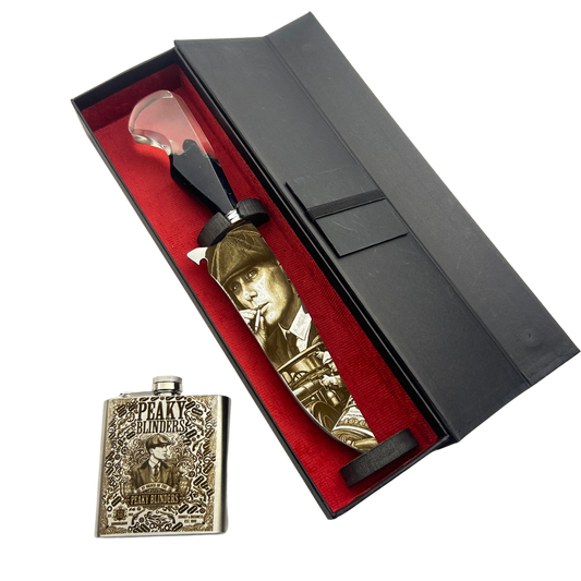 Kit Peaky Blinders - Faca 8" + Cantil - Gravação a Laser