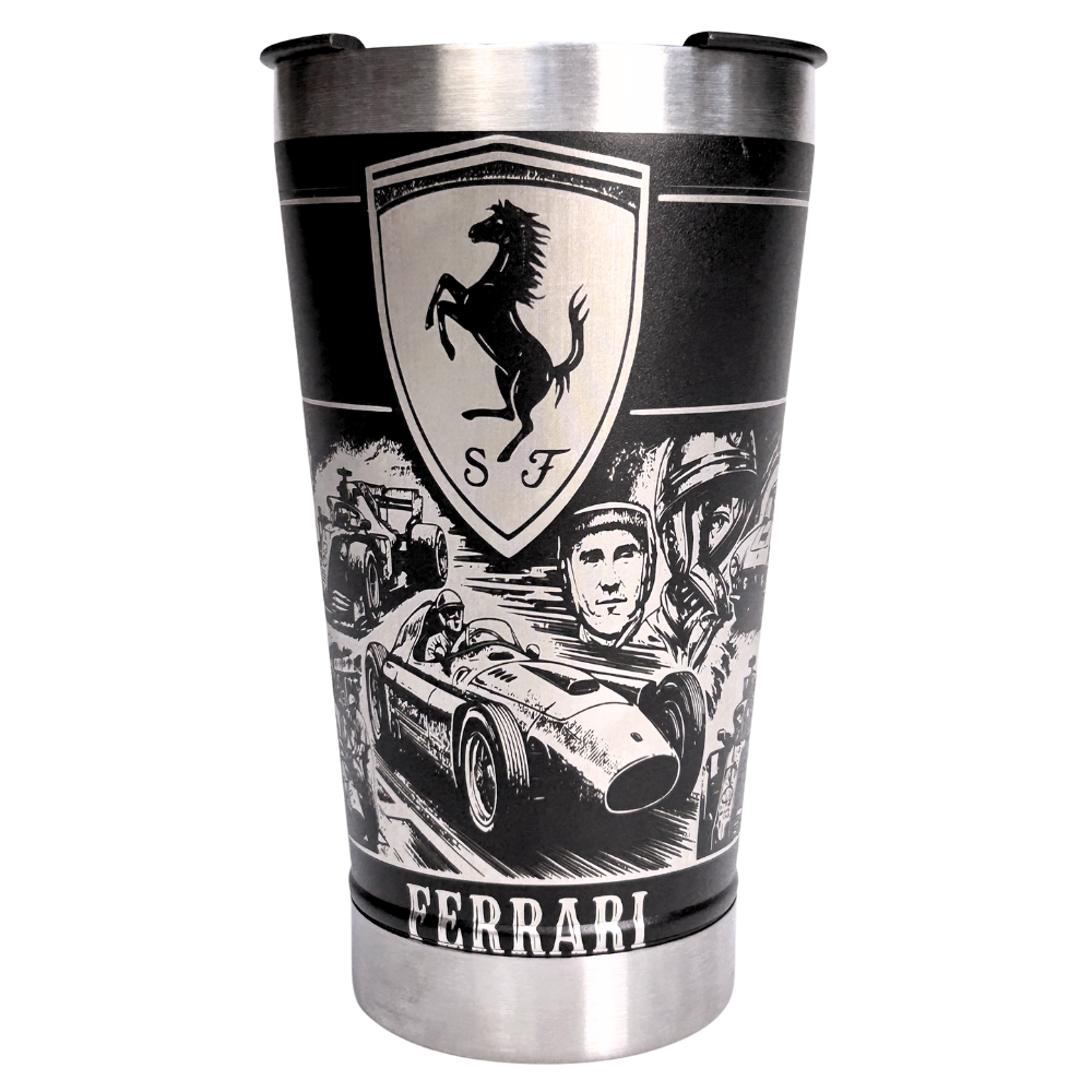Kit Ferrari - Faca 10" + Copo Térmico - Gravação a Laser 360°