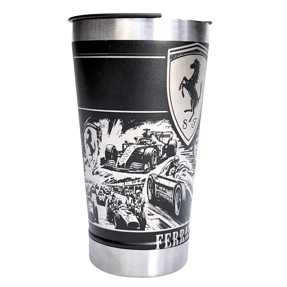 Kit Ferrari - Faca 10" + Copo Térmico - Gravação a Laser 360°